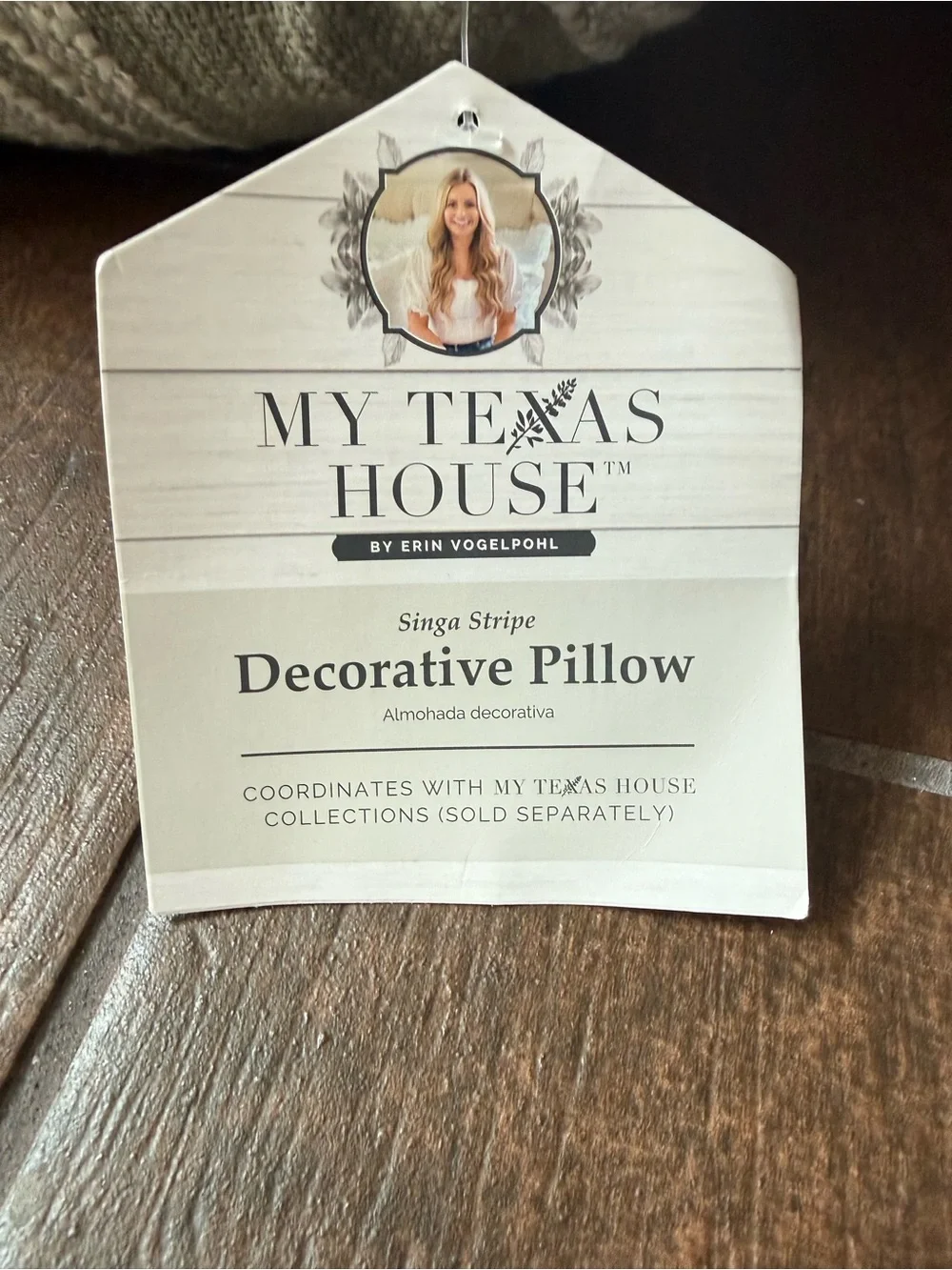 3 Neutral Striped Decorative Throw Pillows- Sage Green